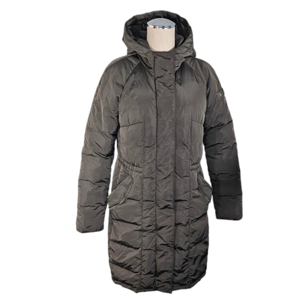 Peuterey olive green down filled hooded puffer coat size 40/XS